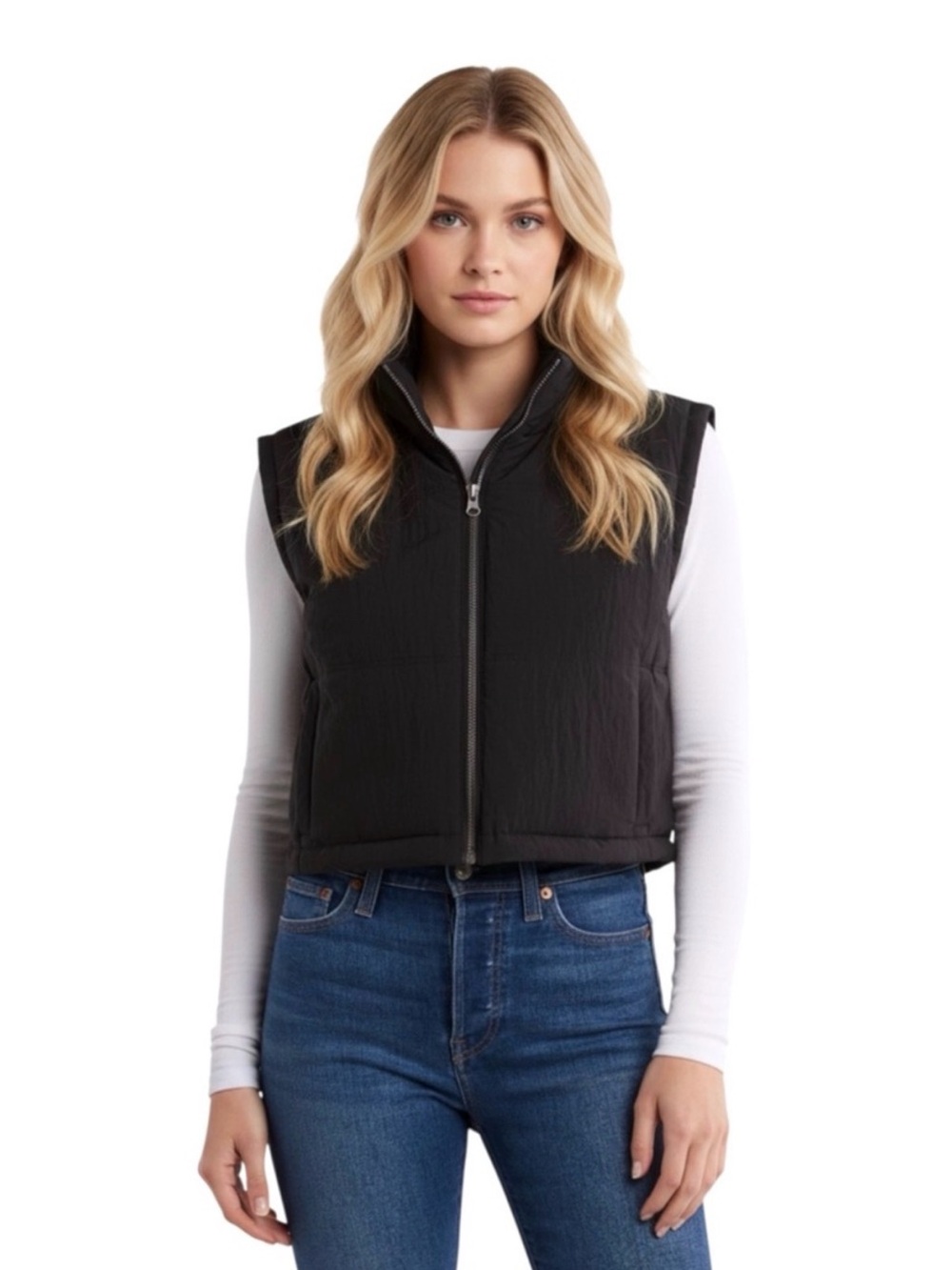 NWT Thread & Supply Cropped Puffer Vest